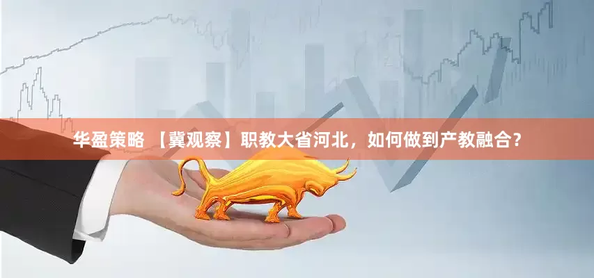 华盈策略 【冀观察】职教大省河北，如何做到产教融合？